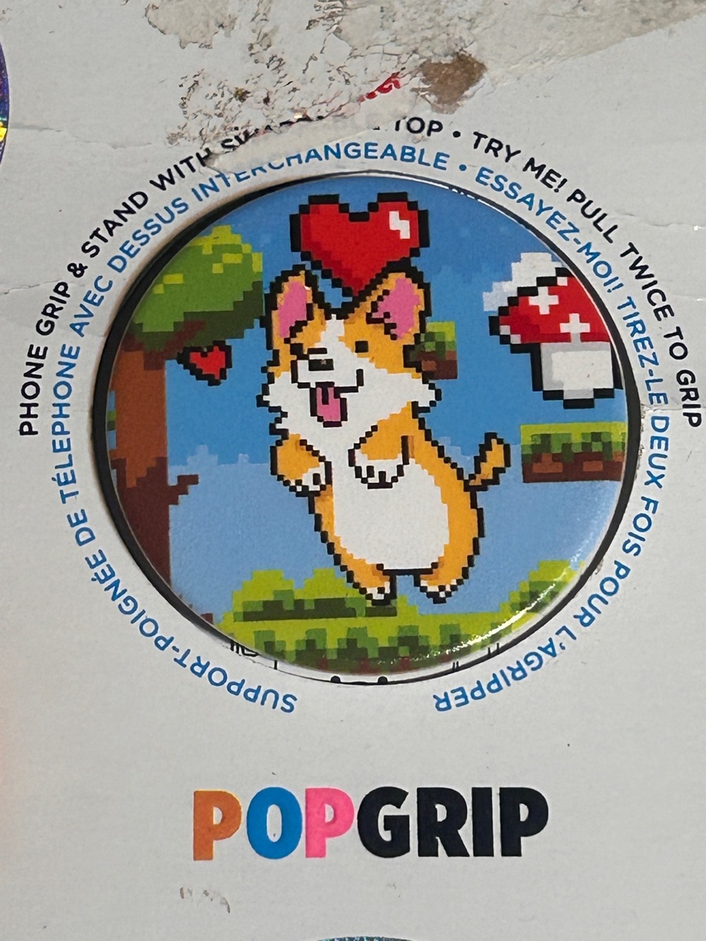 PopSocket PopGrip Corgi Pixel Art - NWT